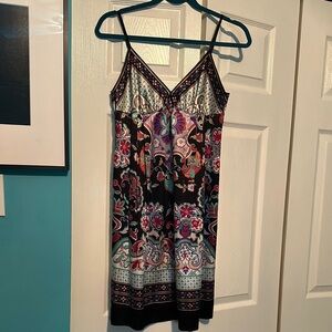 Floral Black Dress‎